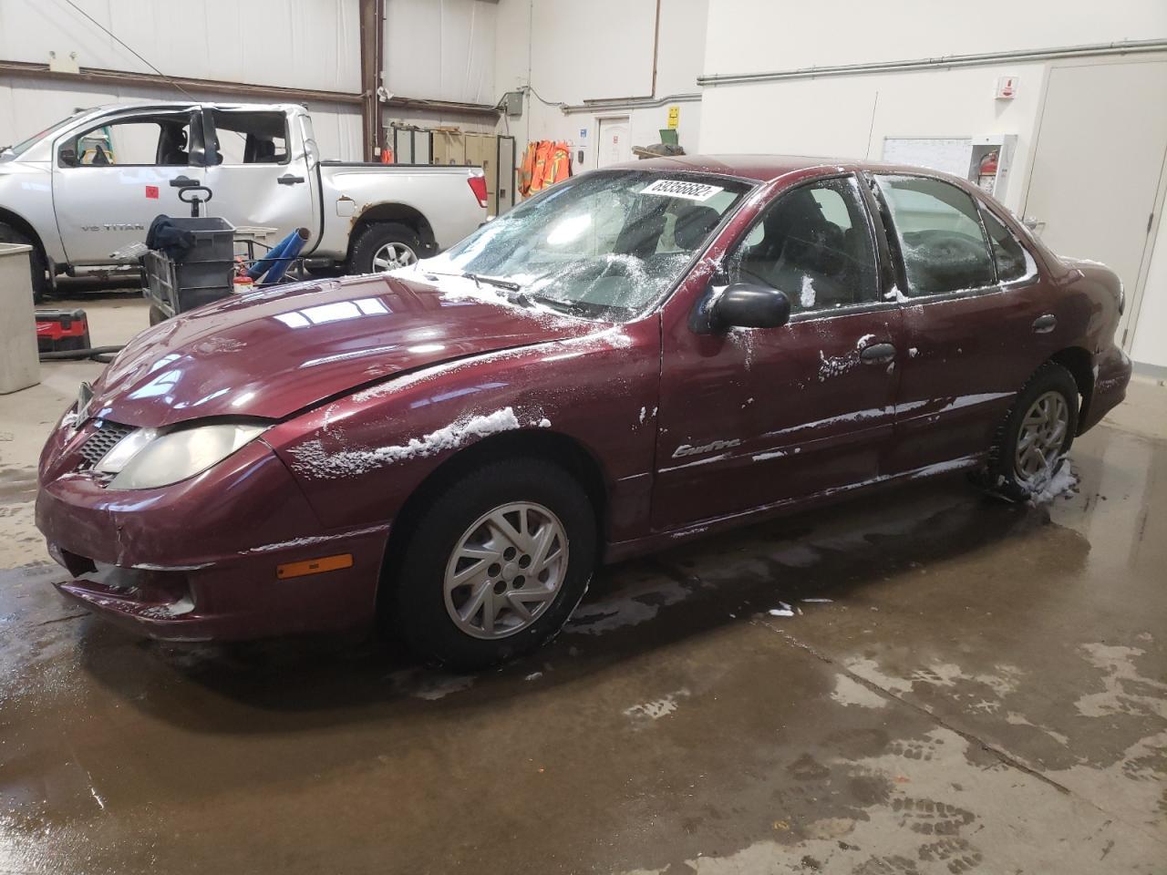 PONTIAC SUNFIRE SL 2004 maroon  gas 3G2JB52F34S184561 photo #1