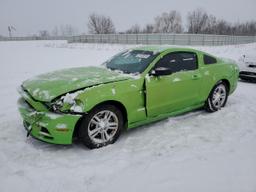 FORD MUSTANG 2013 green coupe gas 1ZVBP8AM0D5281727 photo #2