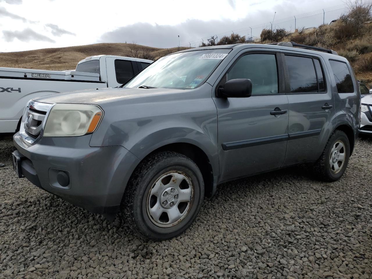 HONDA PILOT LX 2009 gray  gas 5FNYF48229B038181 photo #1