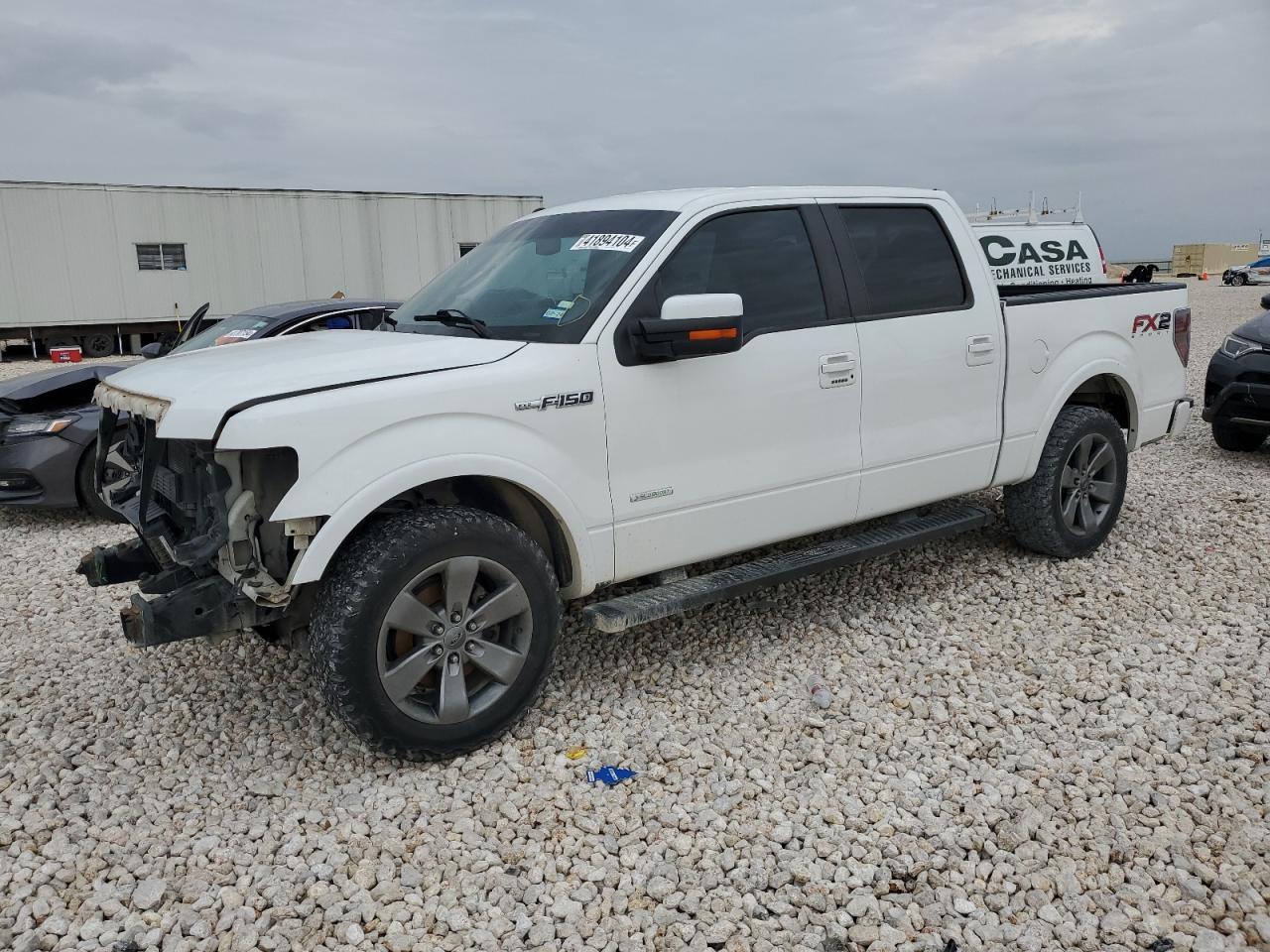 FORD F150 SUPER 2013 white crew pic gas 1FTFW1CT4DKG46351 photo #1