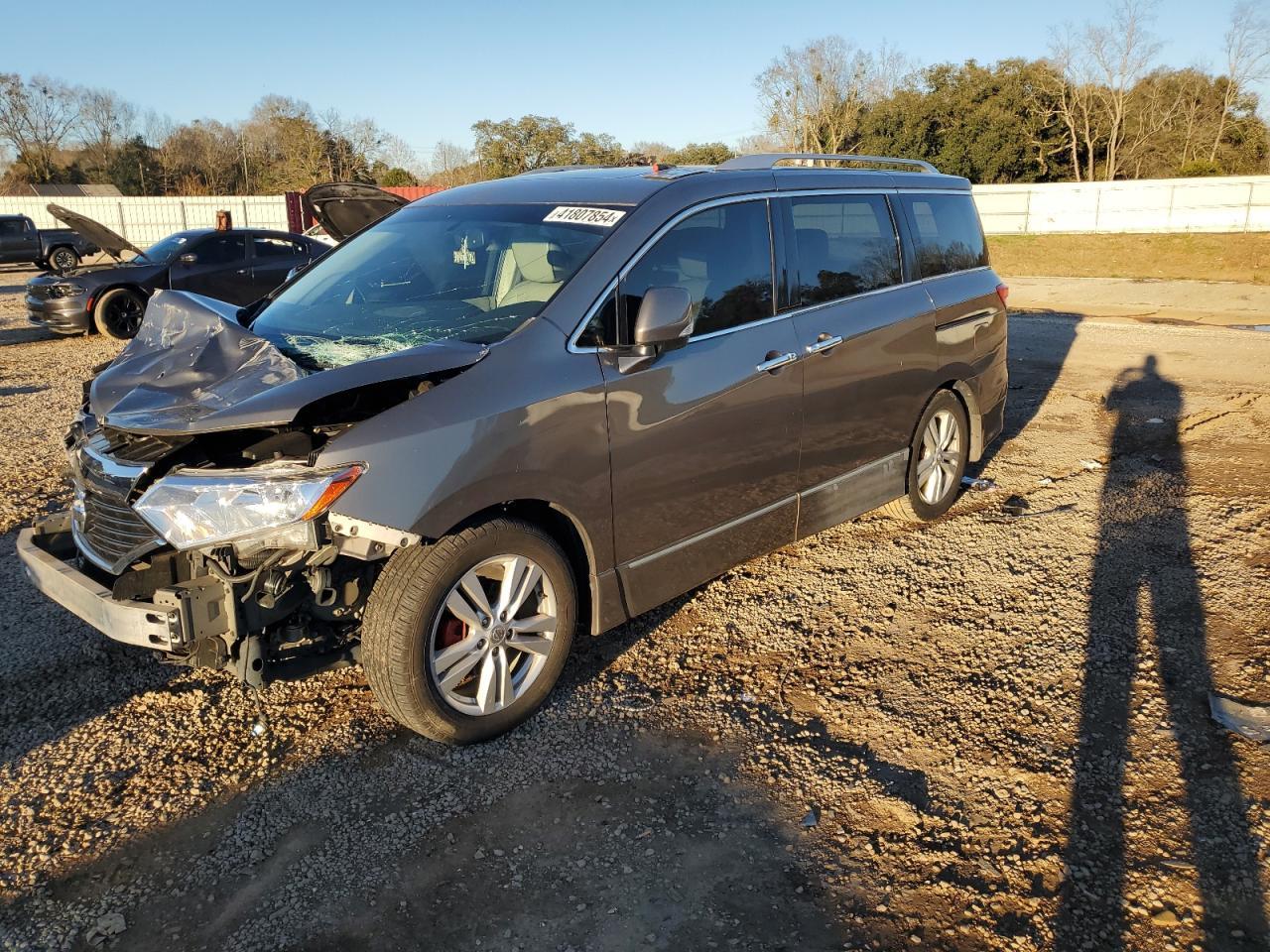 NISSAN QUEST S 2014 gray sports v gas JN8AE2KP6E9105533 photo #1