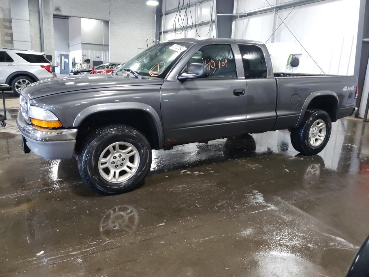 DODGE DAKOTA SLT 2004 gray  gas 1D7HG42N54S749374 photo #1