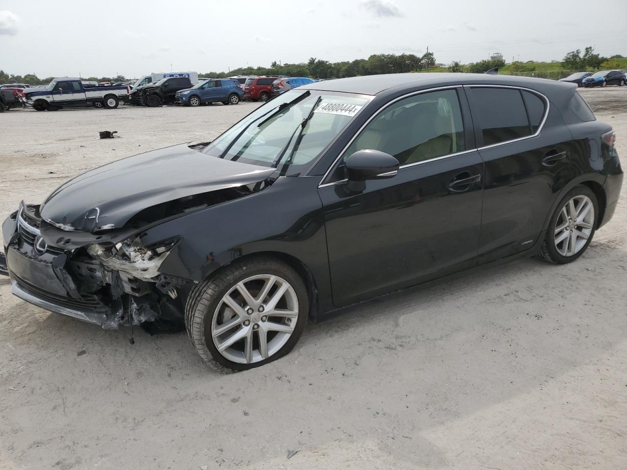 LEXUS CT 200 2016 black hatchbac hybrid engine JTHKD5BH7G2253777 photo #1