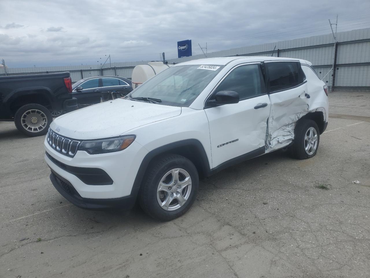 JEEP COMPASS SP 2022 white  gas 3C4NJDAB7NT202662 photo #1