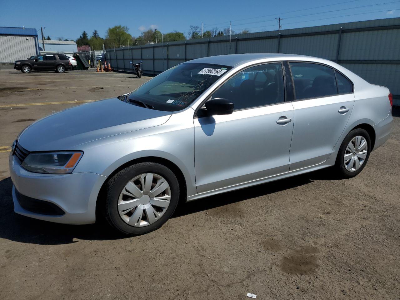 VOLKSWAGEN JETTA BASE 2012 silver sedan 4d gas 3VW1K7AJ8CM343538 photo #1