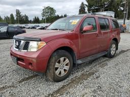 NISSAN PATHFINDER 2005 red  gas 5N1AR18W95C729060 photo #2