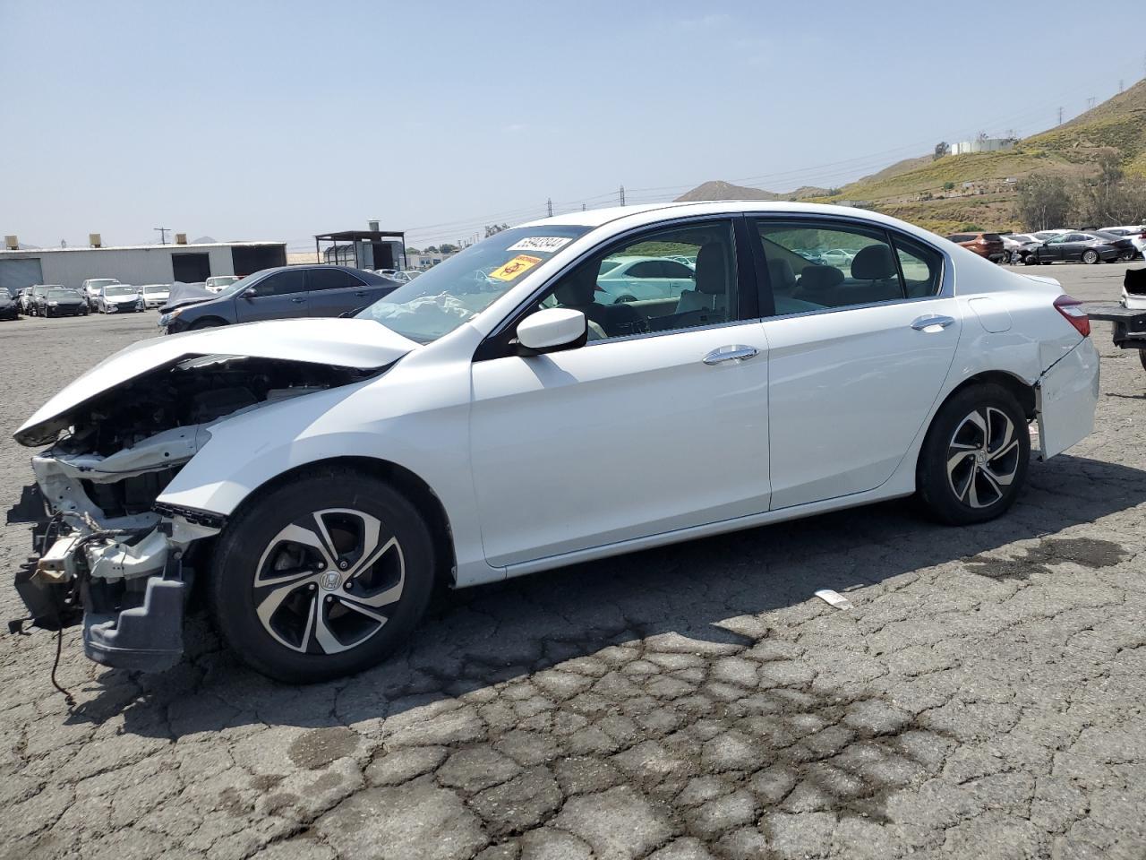 HONDA ACCORD LX 2017 white  gas 1HGCR2F34HA307386 photo #1