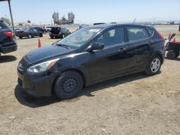 HYUNDAI ACCENT SE 2017 black hatchbac gas KMHCT5AE9HU349587 photo #2