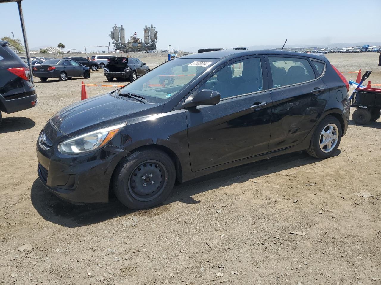 HYUNDAI ACCENT SE 2017 black hatchbac gas KMHCT5AE9HU349587 photo #1