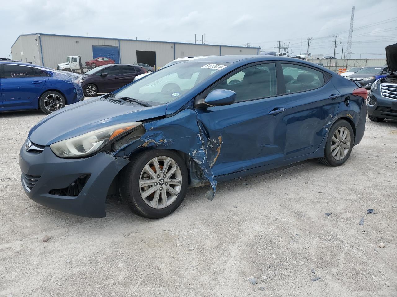 HYUNDAI ELANTRA SE 2016 blue sedan 4d gas KMHDH4AE9GU623126 photo #1