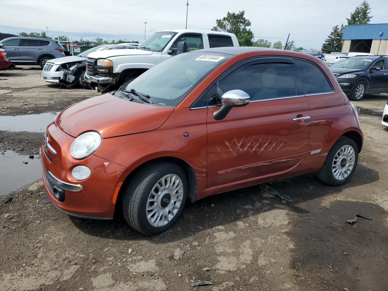 FIAT 500 LOUNGE 2013 orange  gas 3C3CFFCR7DT739467 photo #1