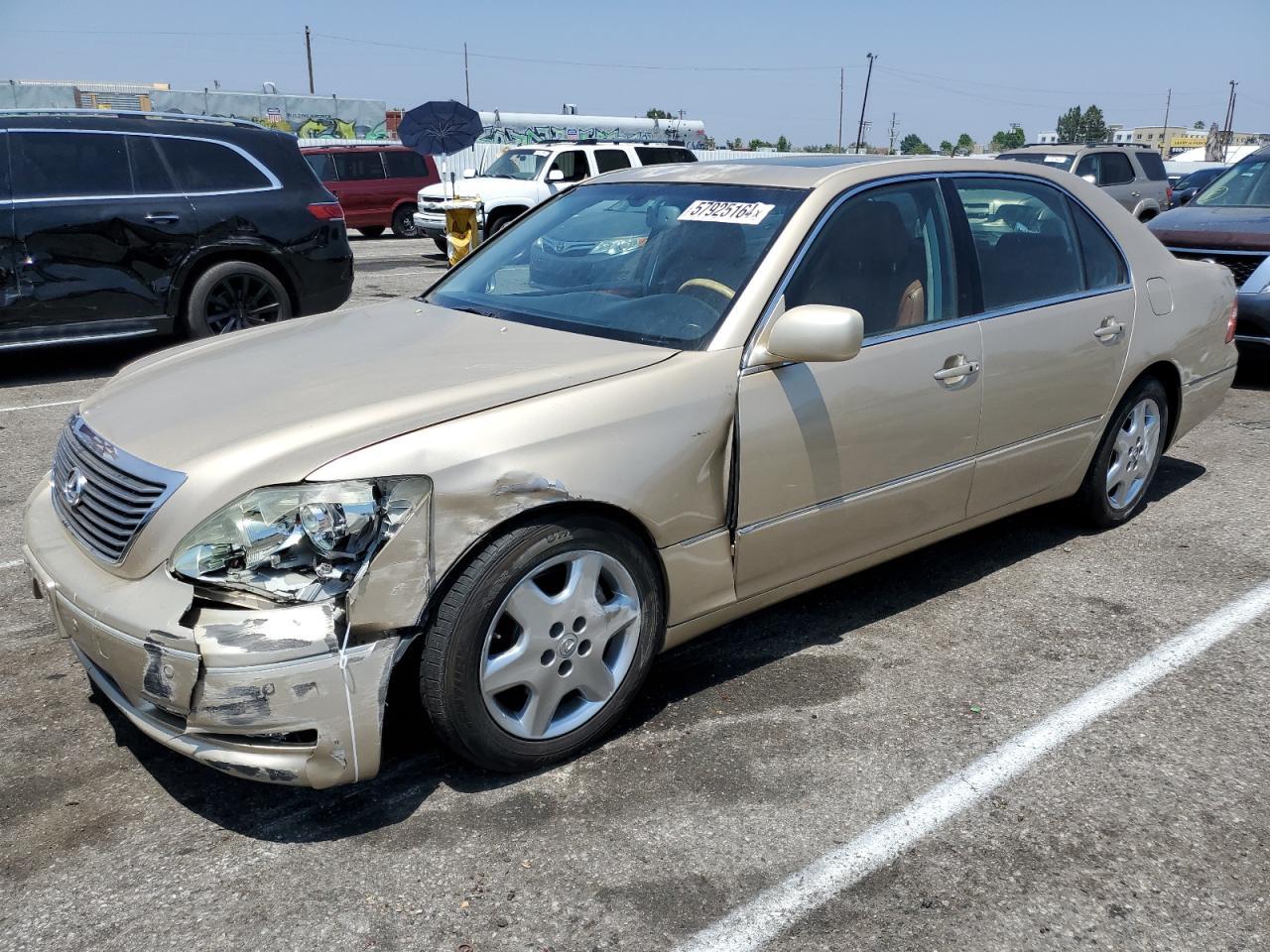 LEXUS LS 430 2004 gold  gas JTHBN36F640127444 photo #1