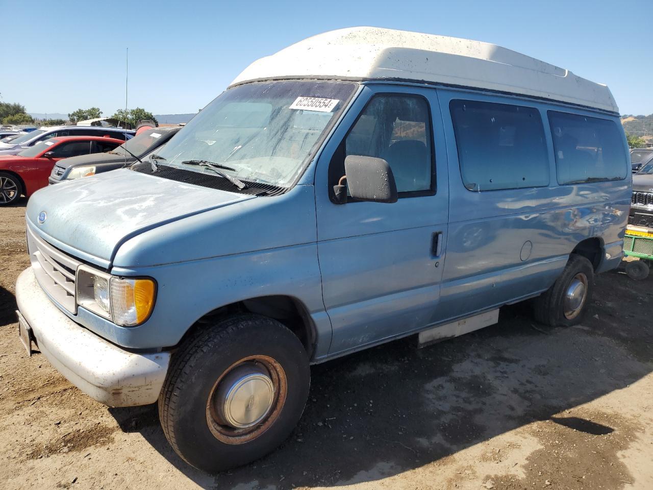 FORD ECONOLINE 1993 blue  gas 1FBHE31H3PHB92086 photo #1