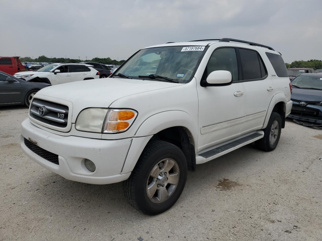 TOYOTA SEQUOIA LI 2003 white 4dr spor gas 5TDZT38A23S170097 photo #1