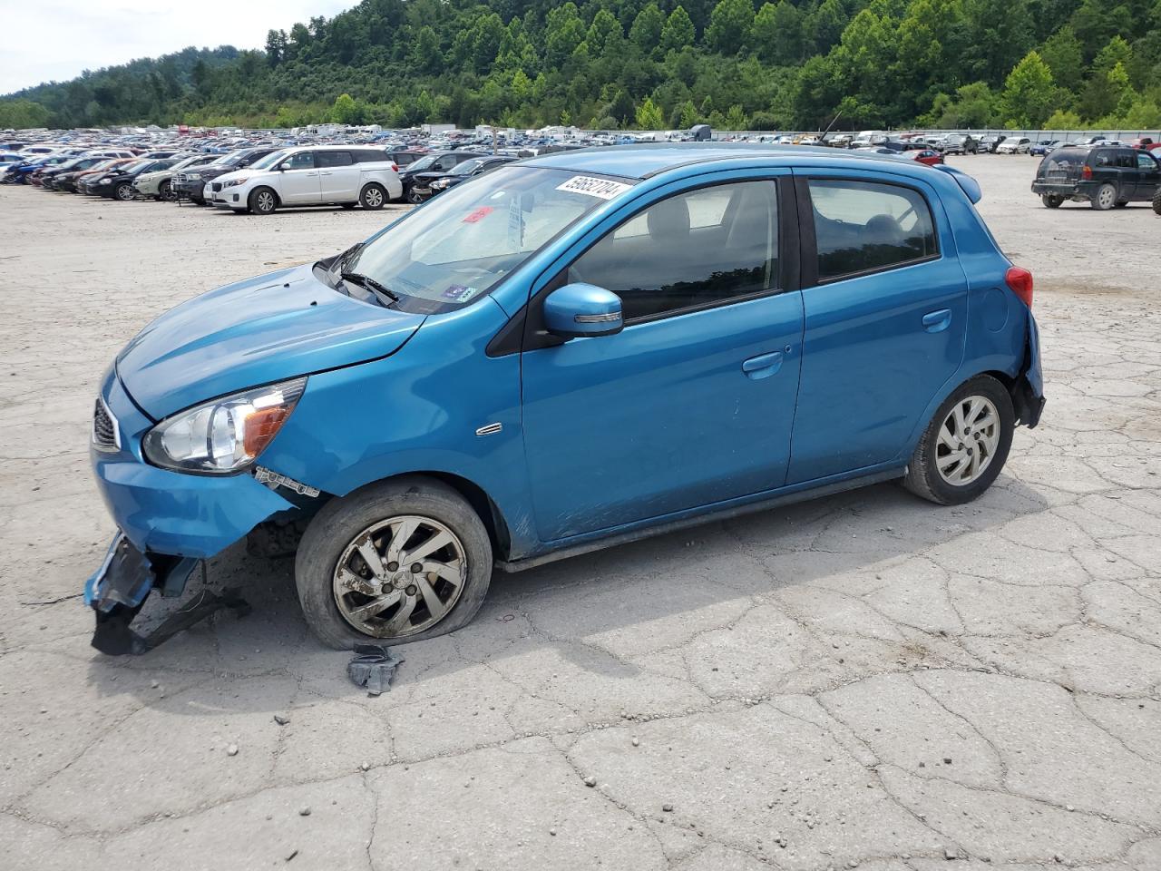 MITSUBISHI MIRAGE SE 2018 blue  gas ML32A4HJ6JH008412 photo #1