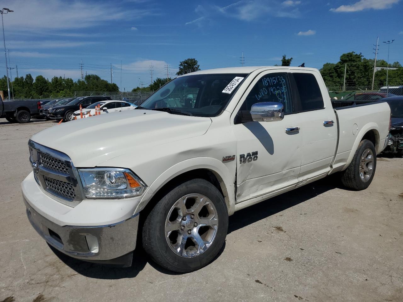 RAM 1500 LARAM 2017 white crew pic gas 1C6RR7JT8HS515866 photo #1