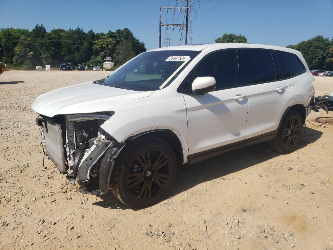 HONDA PILOT BLAC 2022 white  gas 5FNYF6H72NB013847 photo #1