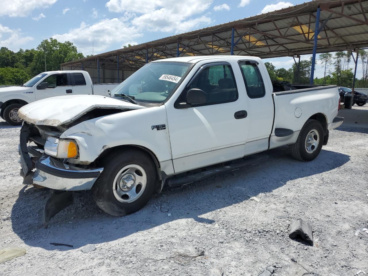 FORD F150 2003 white  gas 1FTRX07253KC99715 photo #1