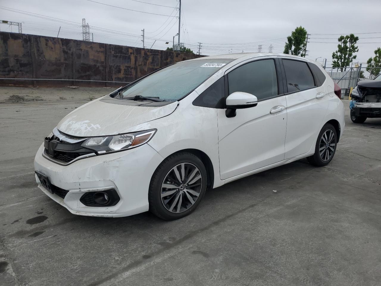 HONDA FIT EXL 2019 white  gas 3HGGK5H99KM701890 photo #1