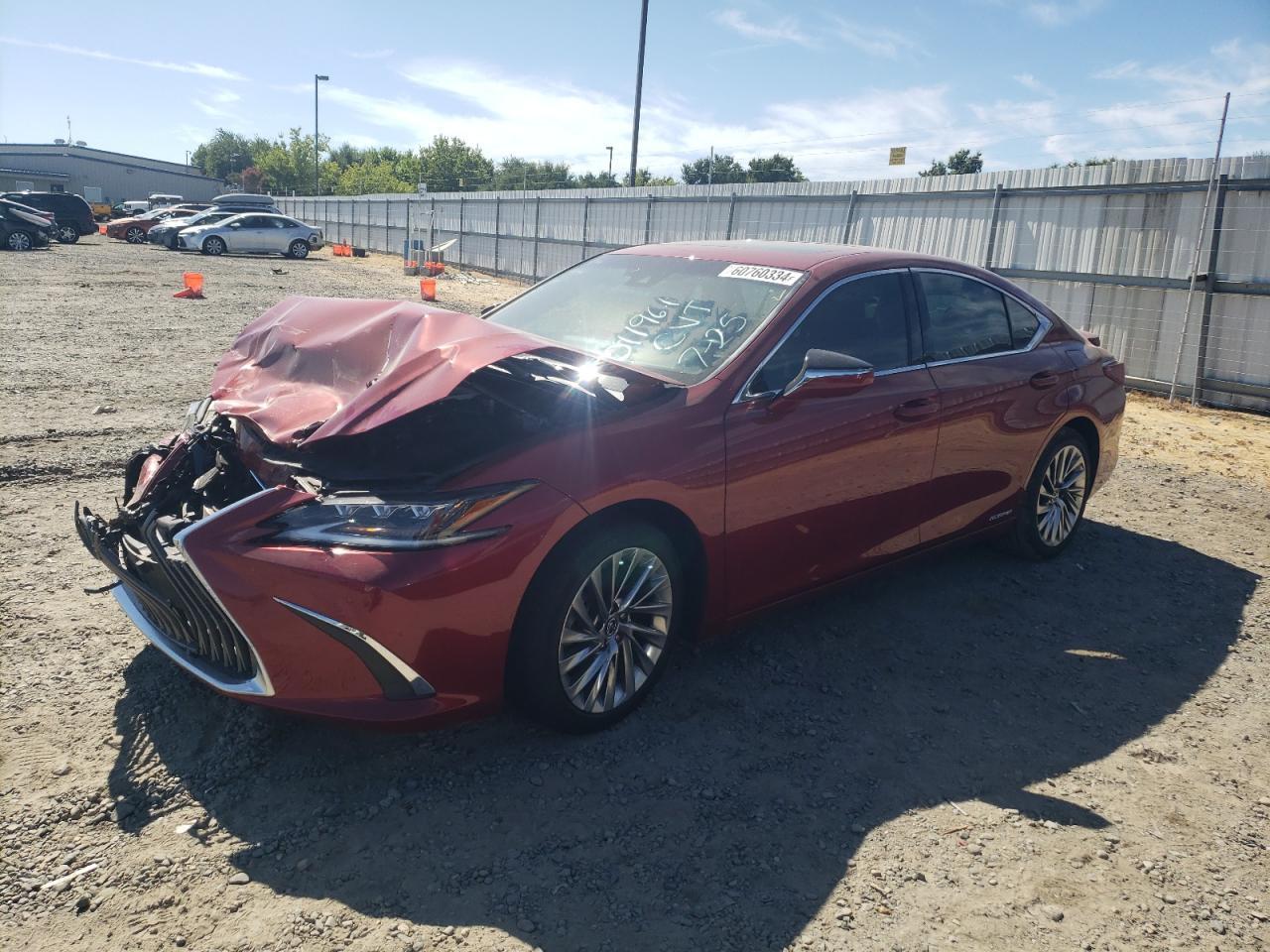 LEXUS ES 300H LU 2021 red  hybrid engine 58AEA1C1XMU011961 photo #1