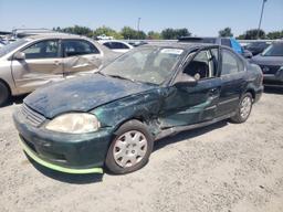 HONDA CIVIC LX 1999 green sedan 4d gas 2HGEJ6679XH562416 photo #2