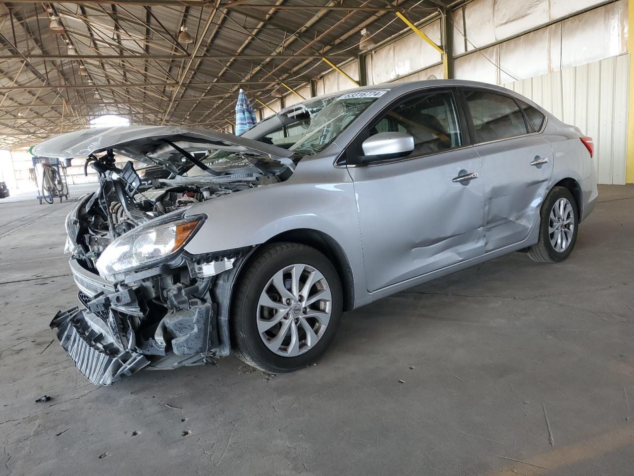 NISSAN SENTRA S 2019 silver  gas 3N1AB7AP4KY340475 photo #1