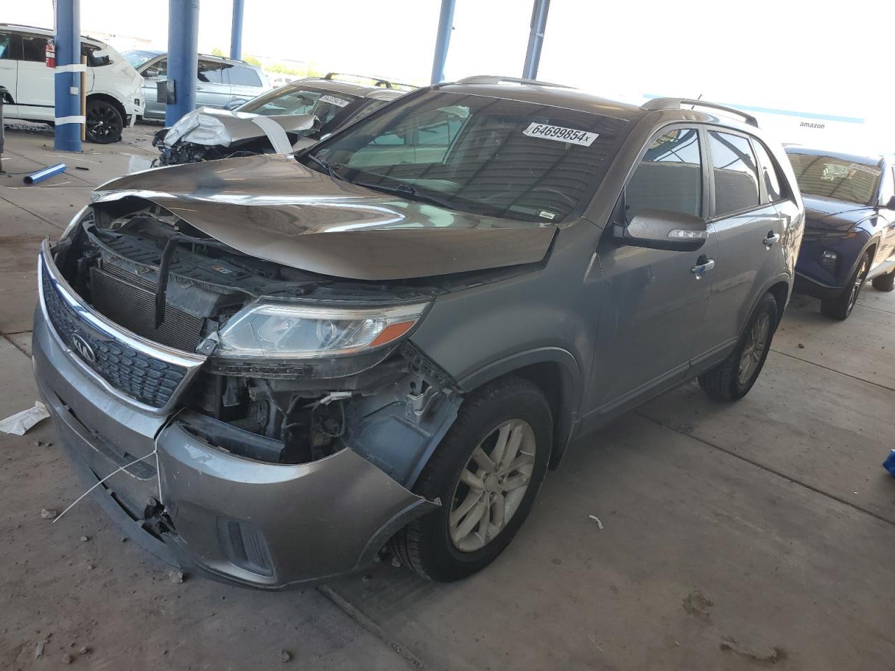 KIA SORENTO LX 2014 gray  gas 5XYKT4A77EG424909 photo #1