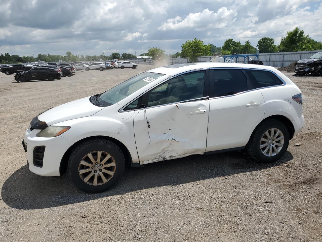 MAZDA CX-7 2010 white 4dr spor gas JM3ER2W57A0343584 photo #1