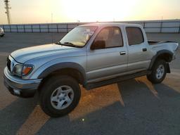 TOYOTA TACOMA DOU 2002 silver  gas 5TEGN92N22Z120382 photo #2