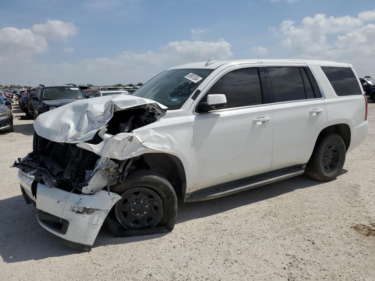 CHEVROLET TAHOE POLI 2020 white  gas 1GNLCDEC1LR245525 photo #1