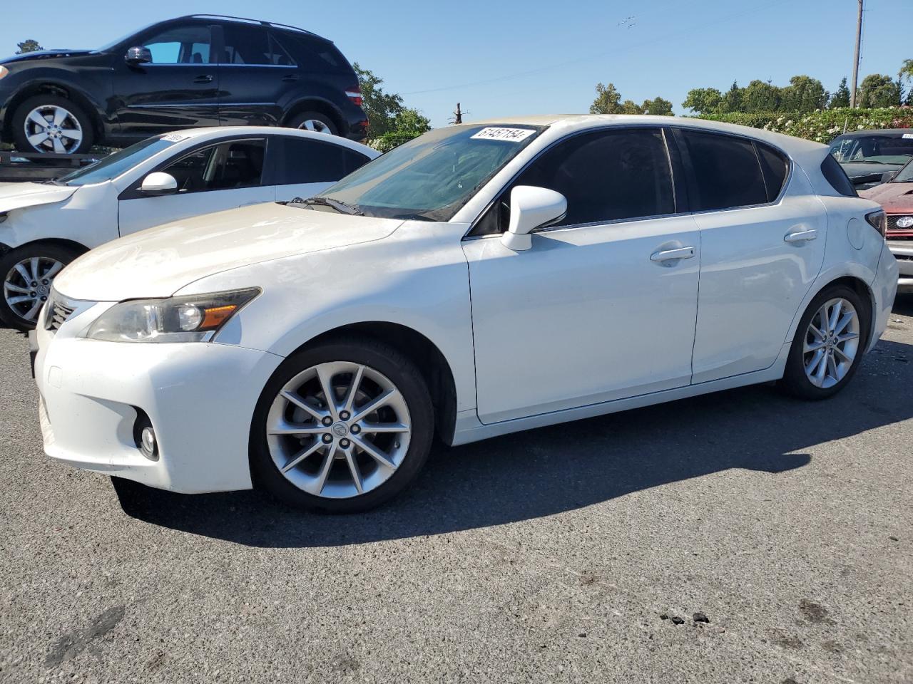 LEXUS CT 200 2012 white  hybrid engine JTHKD5BH8C2059849 photo #1