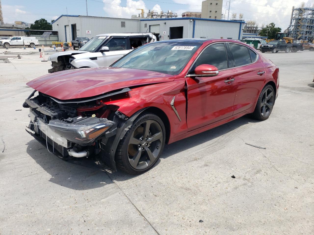 GENESIS G70 PRESTI 2019 red  gas KMTG44LA7KU012979 photo #1