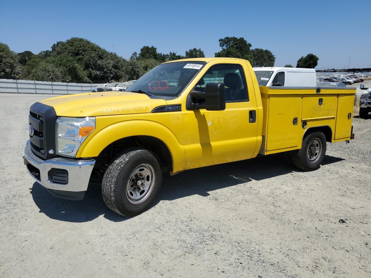 FORD F250 SUPER 2016 yellow pickup gas 1FDBF2A60GEA74288 photo #1