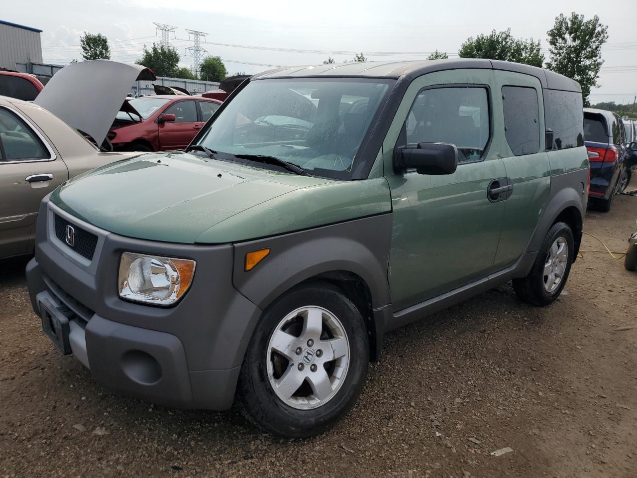 HONDA ELEMENT EX 2003 green  gas 5J6YH18563L004004 photo #1