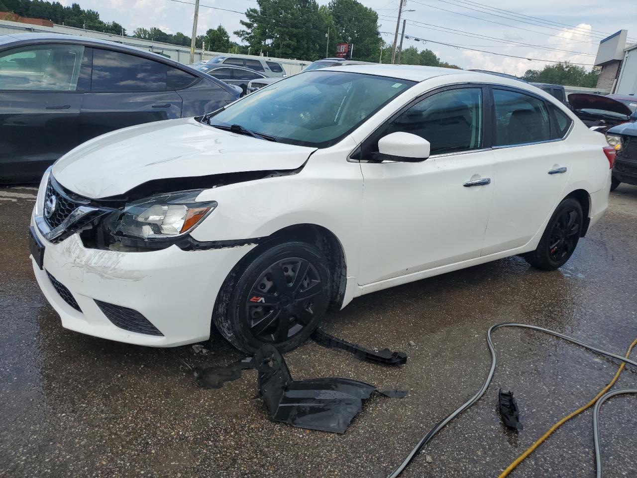 NISSAN SENTRA S 2017 white  gas 3N1AB7AP2HY281208 photo #1