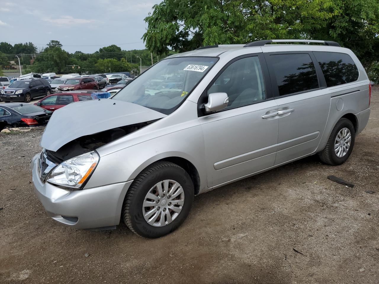 KIA SEDONA LX 2012 silver  gas KNDMG4C72C6449856 photo #1