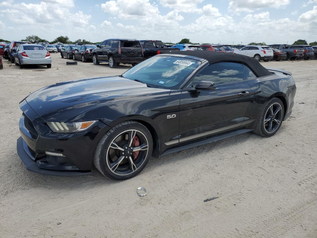 FORD MUSTANG GT 2017 black  gas 1FATP8FF7H5276912 photo #1