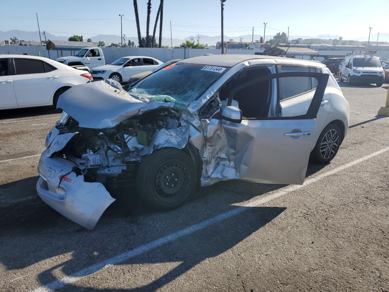 NISSAN LEAF S 2017 silver  electric 1N4BZ0CP3HC306245 photo #1