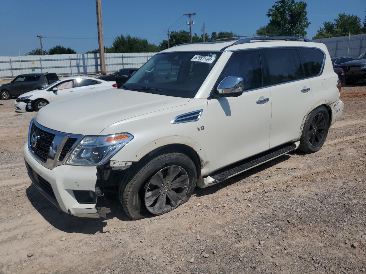 NISSAN ARMADA PLA 2019 white  gas JN8AY2NF5K9350913 photo #1