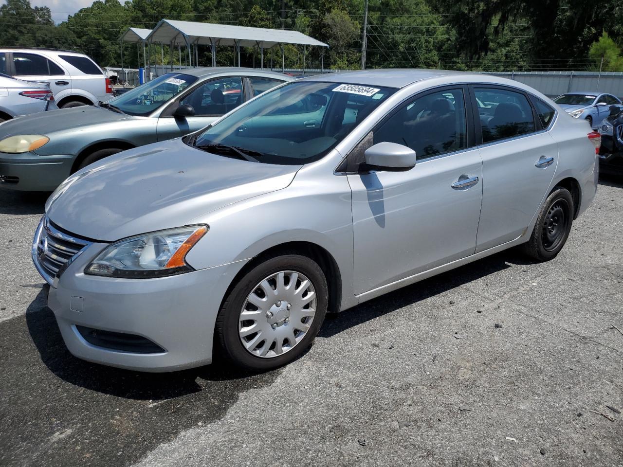 NISSAN SENTRA S 2013 gray sedan 4d gas 3N1AB7AP8DL616091 photo #1