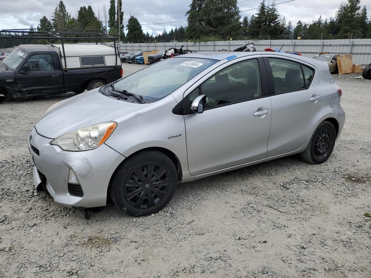 TOYOTA PRIUS C 2012 silver  hybrid engine JTDKDTB3XC1517777 photo #1