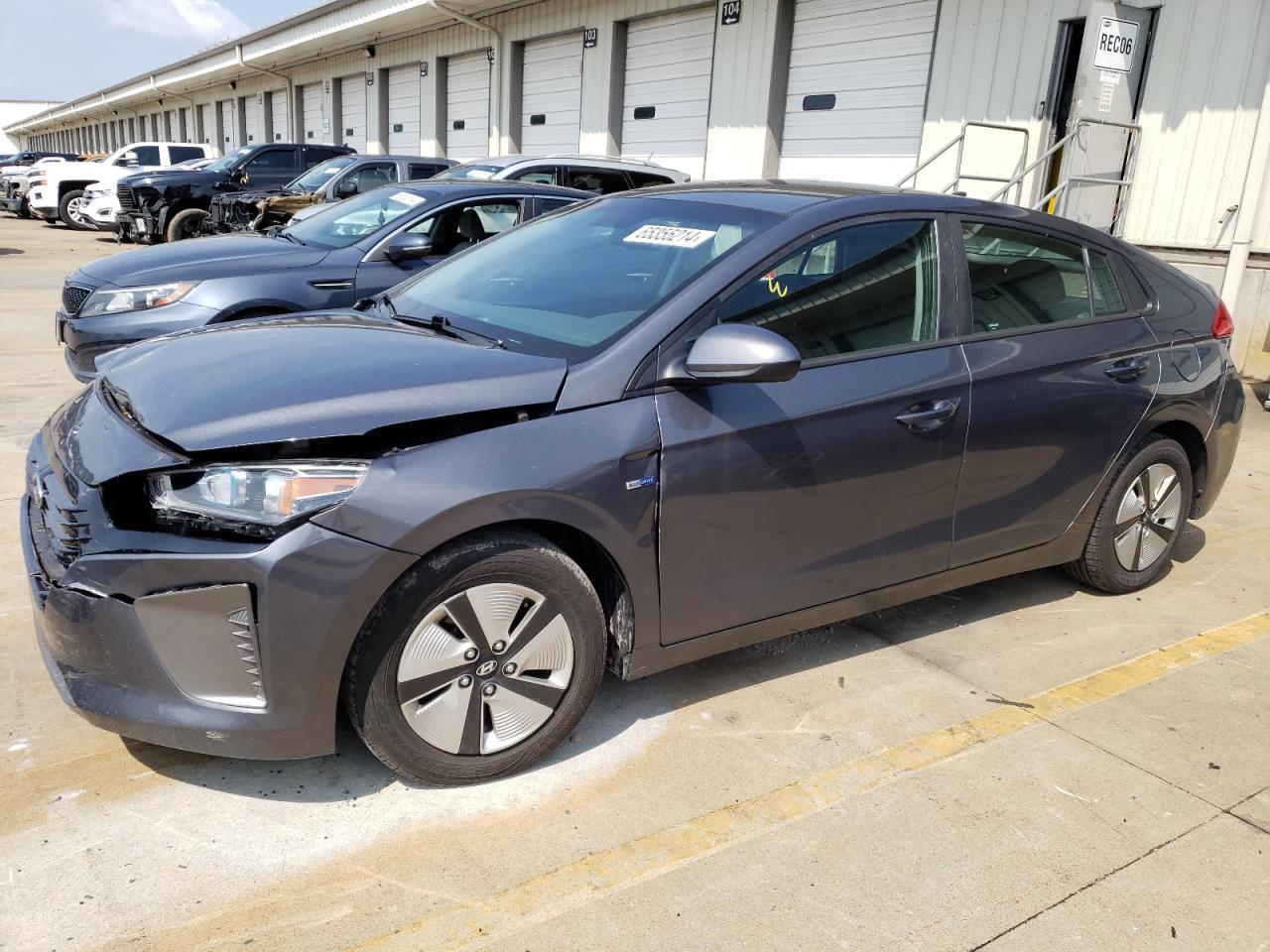 HYUNDAI IONIQ BLUE 2019 gray  hybrid engine KMHC65LC2KU173959 photo #1