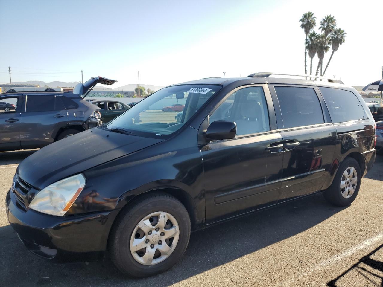 KIA SEDONA LX 2010 black sports v gas KNDMG4C33A6327131 photo #1