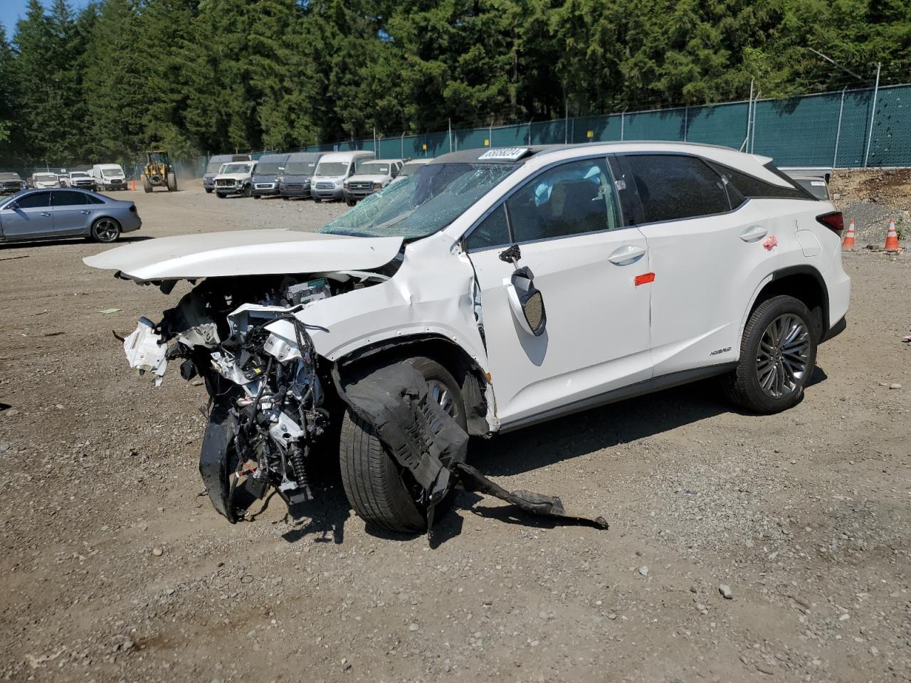 LEXUS RX 450H 2022 white  hybrid engine 2T2JGMDAXNC087201 photo #1