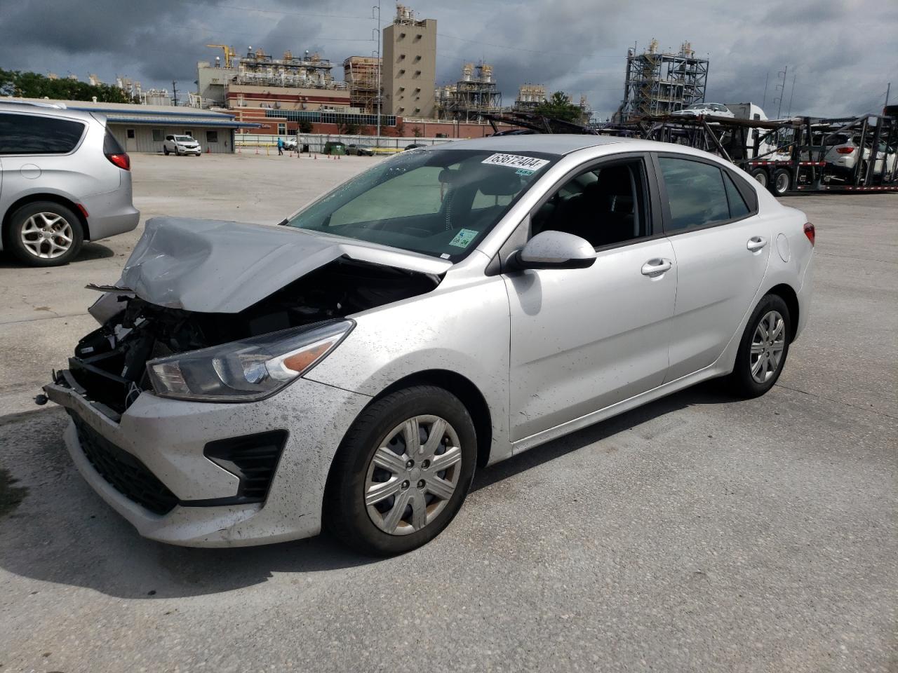 KIA RIO LX 2022 silver  gas 3KPA24AD2NE506127 photo #1