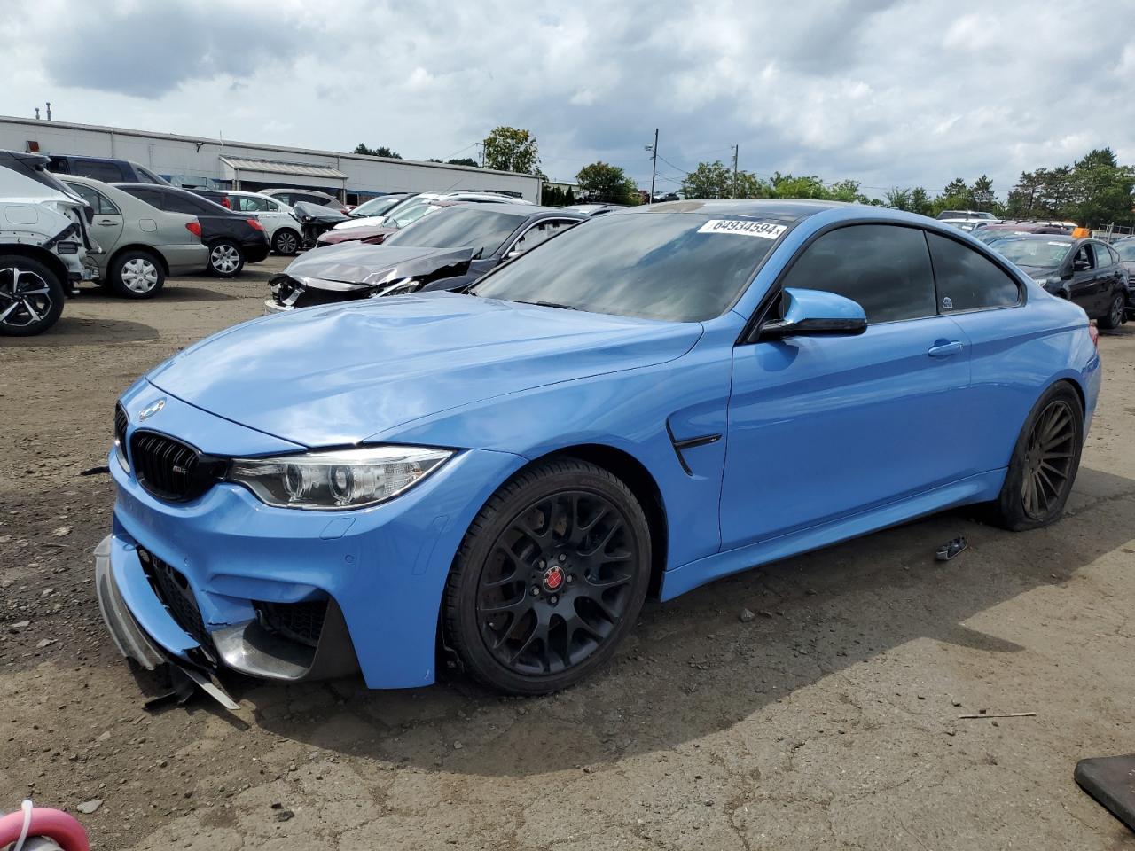 BMW M4 2015 blue  gas WBS3R9C57FK332148 photo #1