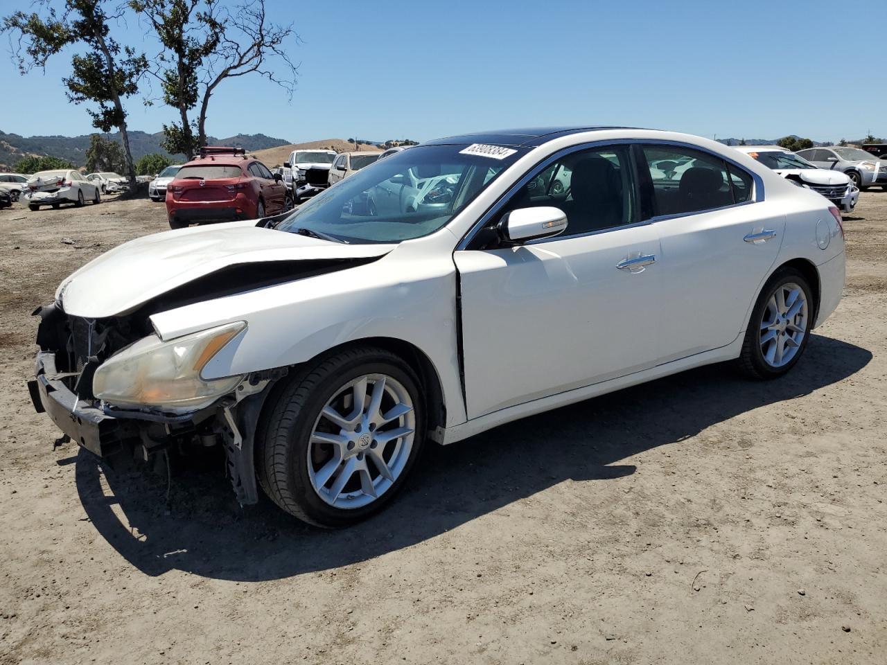 NISSAN MAXIMA S 2010 white  gas 1N4AA5AP3AC841939 photo #1