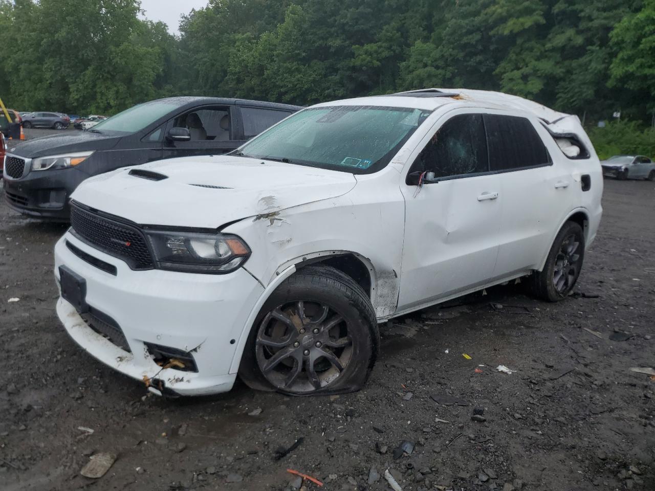 DODGE DURANGO R/ 2018 white  gas 1C4SDJCT3JC117015 photo #1