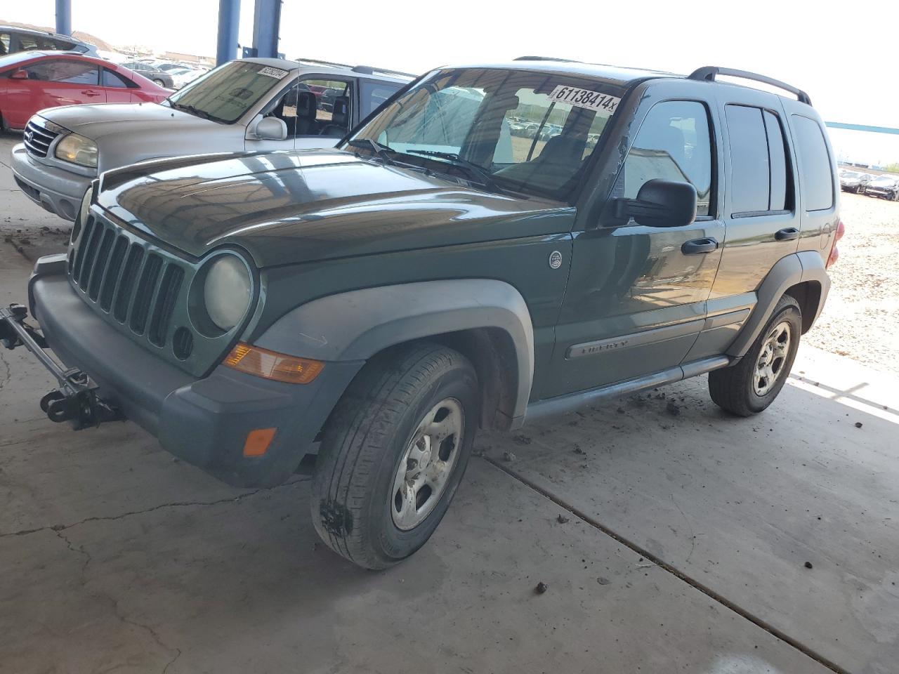 JEEP LIBERTY SP 2007 green  gas 1J4GL48K27W694081 photo #1