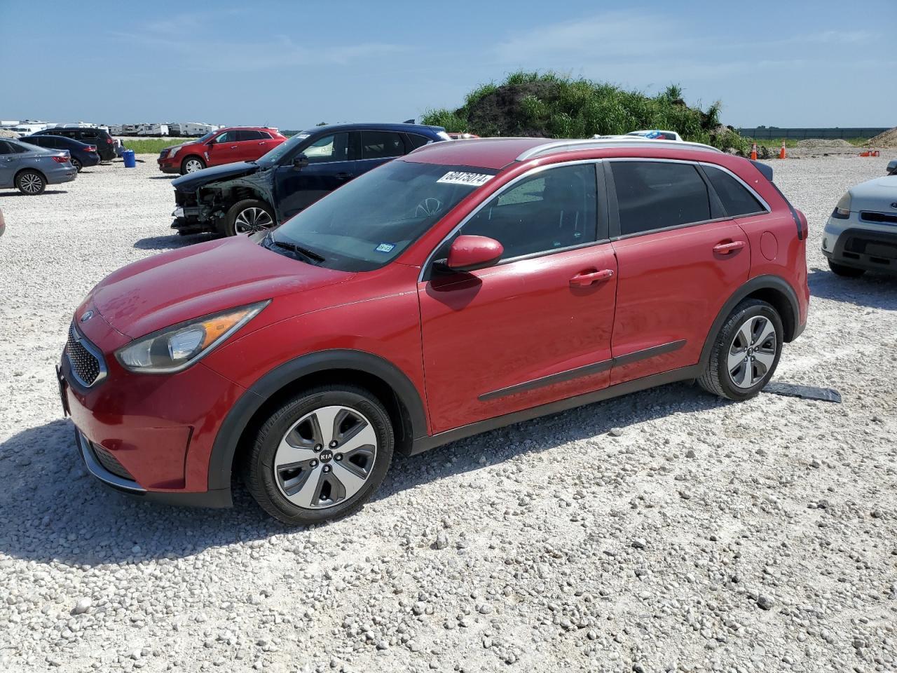 KIA NIRO FE 2018 red  hybrid engine KNDCB3LC6J5126057 photo #1